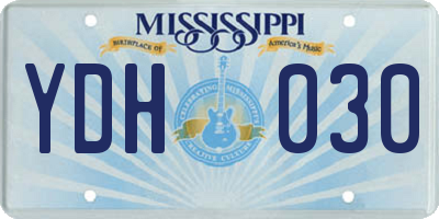 MS license plate YDH030