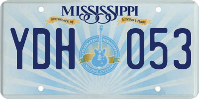 MS license plate YDH053