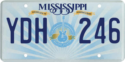 MS license plate YDH246