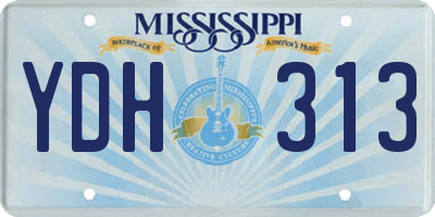 MS license plate YDH313