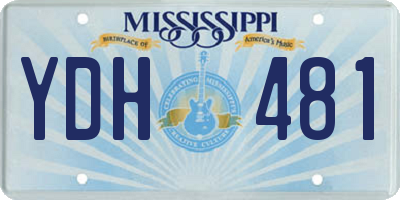 MS license plate YDH481