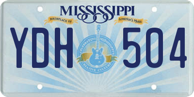 MS license plate YDH504
