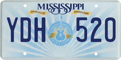 MS license plate YDH520