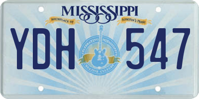 MS license plate YDH547
