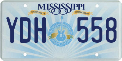 MS license plate YDH558