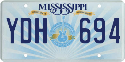MS license plate YDH694