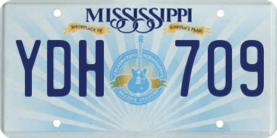 MS license plate YDH709