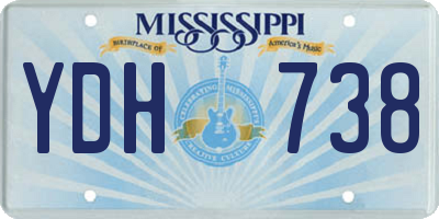 MS license plate YDH738
