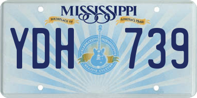 MS license plate YDH739