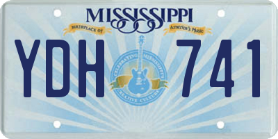 MS license plate YDH741
