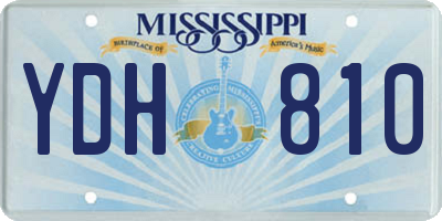 MS license plate YDH810
