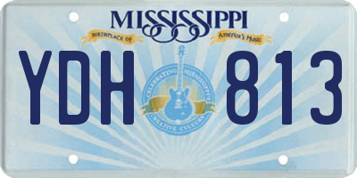 MS license plate YDH813