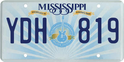 MS license plate YDH819