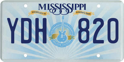 MS license plate YDH820