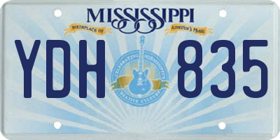 MS license plate YDH835