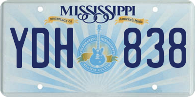 MS license plate YDH838