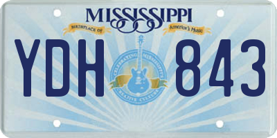 MS license plate YDH843
