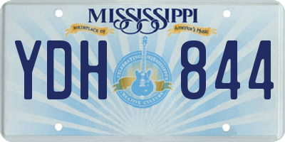 MS license plate YDH844