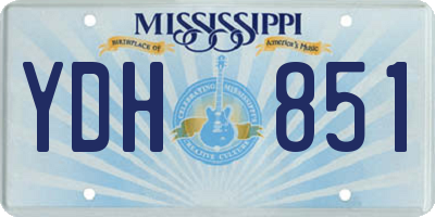 MS license plate YDH851