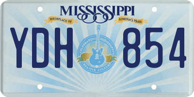 MS license plate YDH854