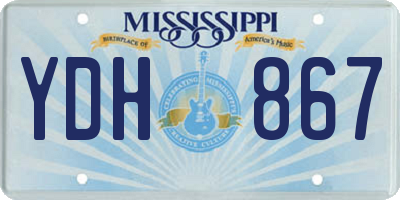 MS license plate YDH867