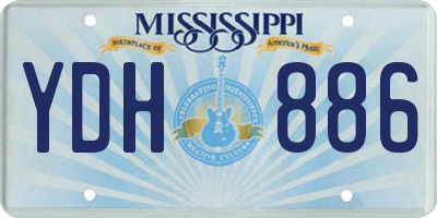 MS license plate YDH886