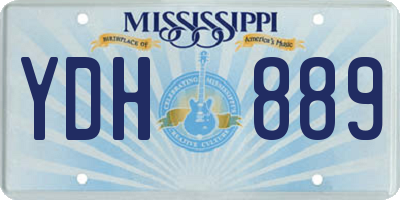 MS license plate YDH889