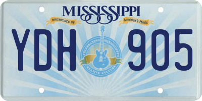 MS license plate YDH905