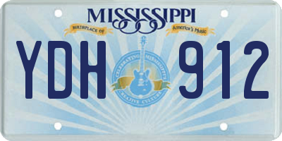 MS license plate YDH912