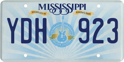 MS license plate YDH923
