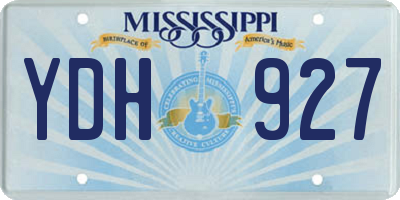 MS license plate YDH927