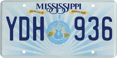 MS license plate YDH936