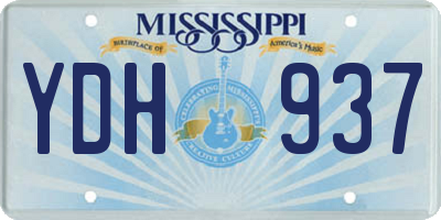 MS license plate YDH937