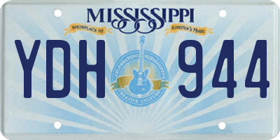 MS license plate YDH944