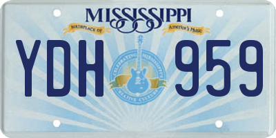 MS license plate YDH959