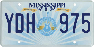MS license plate YDH975