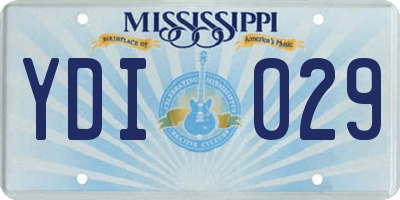 MS license plate YDI029