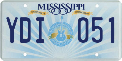 MS license plate YDI051
