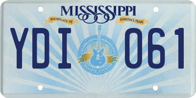 MS license plate YDI061