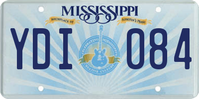 MS license plate YDI084