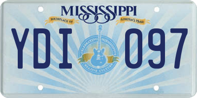 MS license plate YDI097