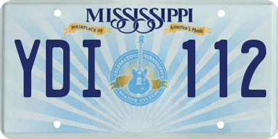 MS license plate YDI112