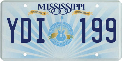 MS license plate YDI199