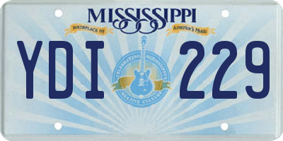 MS license plate YDI229