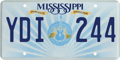 MS license plate YDI244