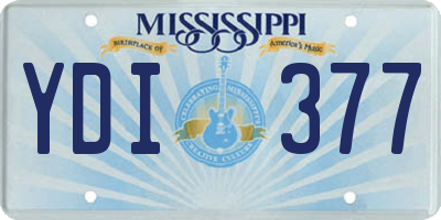 MS license plate YDI377