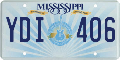 MS license plate YDI406
