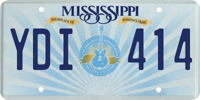 MS license plate YDI414