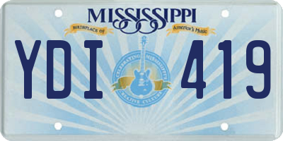 MS license plate YDI419