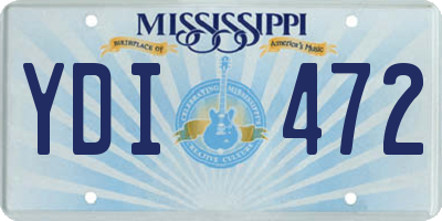 MS license plate YDI472